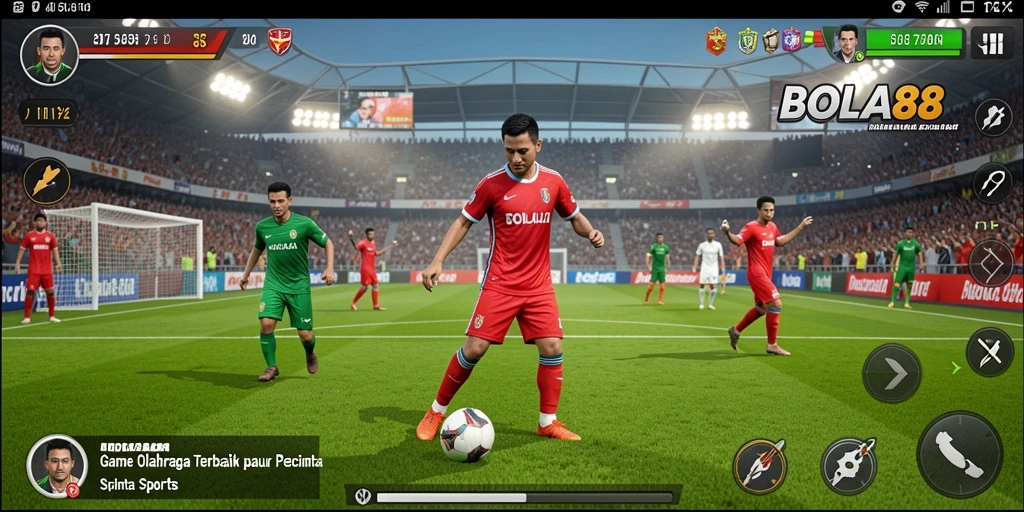 Screenshot gameplay BOLA88 menampilkan aksi seru dalam olahraga.