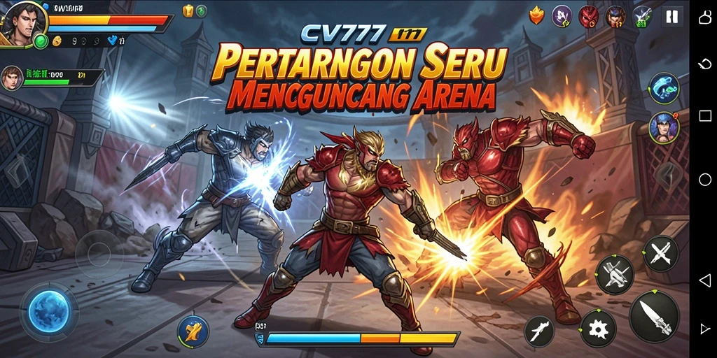 Tangkapan layar dari gameplay CV777 menunjukkan aksi pertarungan yang intens.