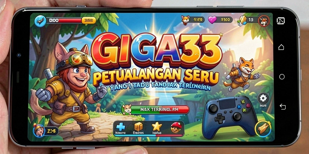 Tangkapan layar gameplay GIGA33 yang menampilkan aksi petualangan yang seru.