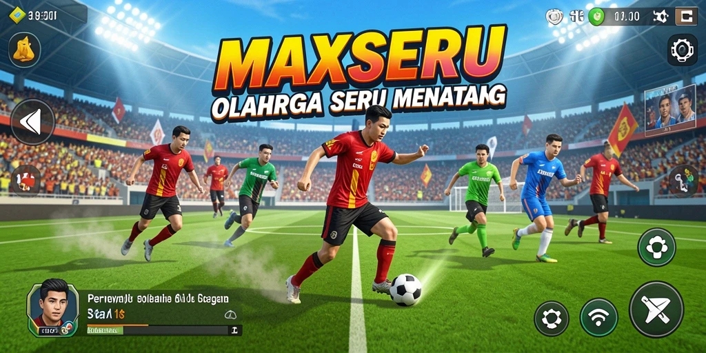 Screenshot gameplay MAXSERU yang menunjukkan pengalaman olahraga yang seru.