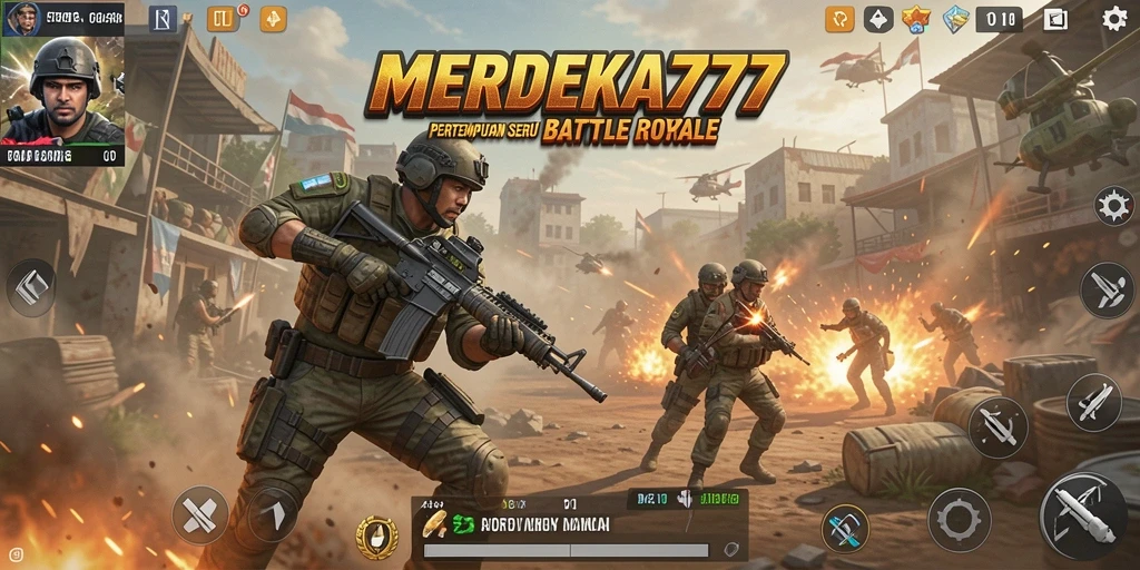 Tampilan bermain <strong>MERDEKA777</strong> yang mendebarkan dan seru.