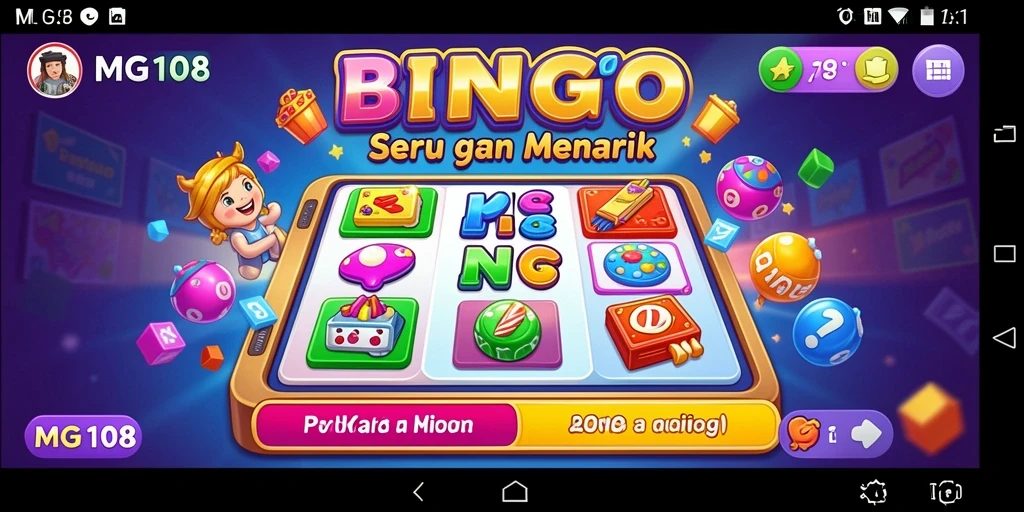 Tampilan gameplay Bingo yang seru dan interaktif di MG108.