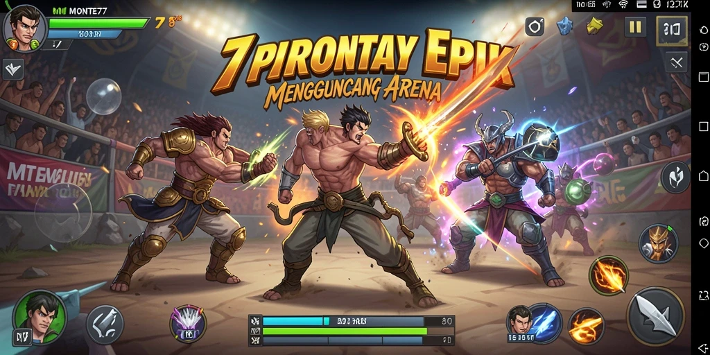 Gameplay intens MONTE77 dalam pertarungan sengit.