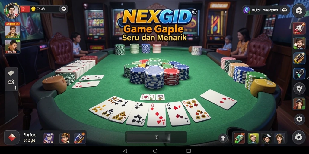 Tampilan gameplay Gaple yang seru di NEXGID.
