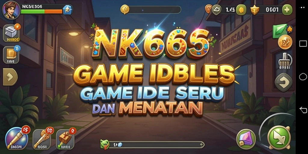 Tampilan utama NK666 dengan karakter bertarung secara otomatis dalam genre Idle.