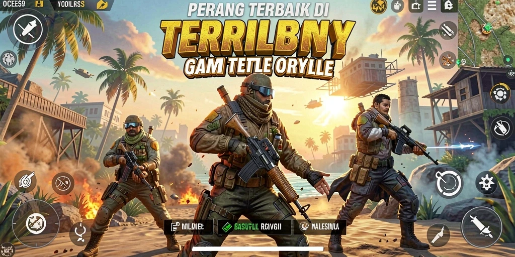 Tampilan gameplay seru di OCE69 dengan pertempuran intens Battle Royale.