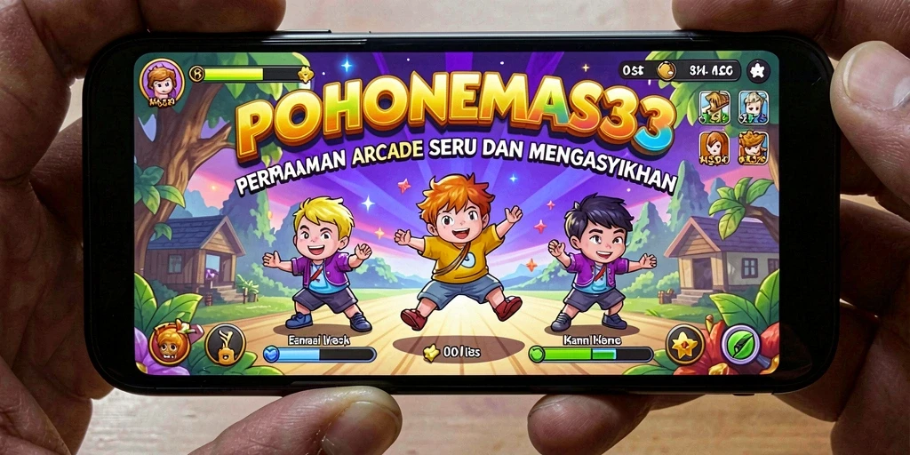 Screenshot POHONEMAS33 yang menunjukkan aksi seru dalam gameplay Arcade.