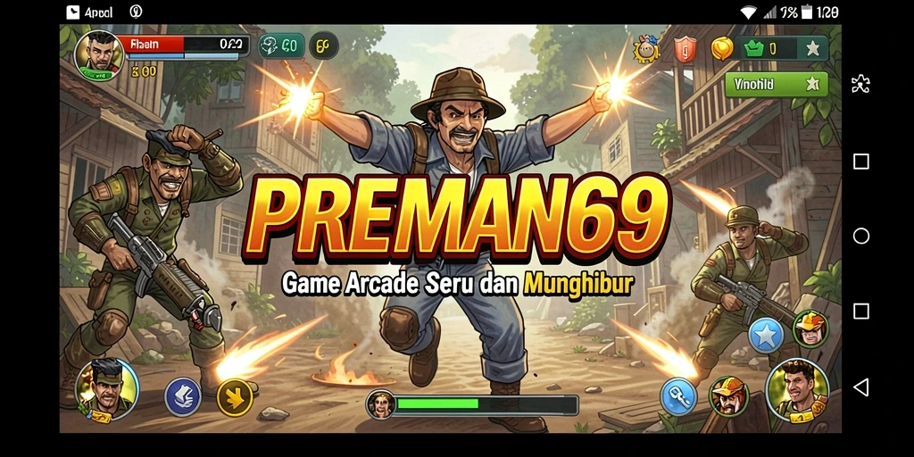 Tampilan seru gameplay arcade di PREMAN69 dengan grafis yang memukau.