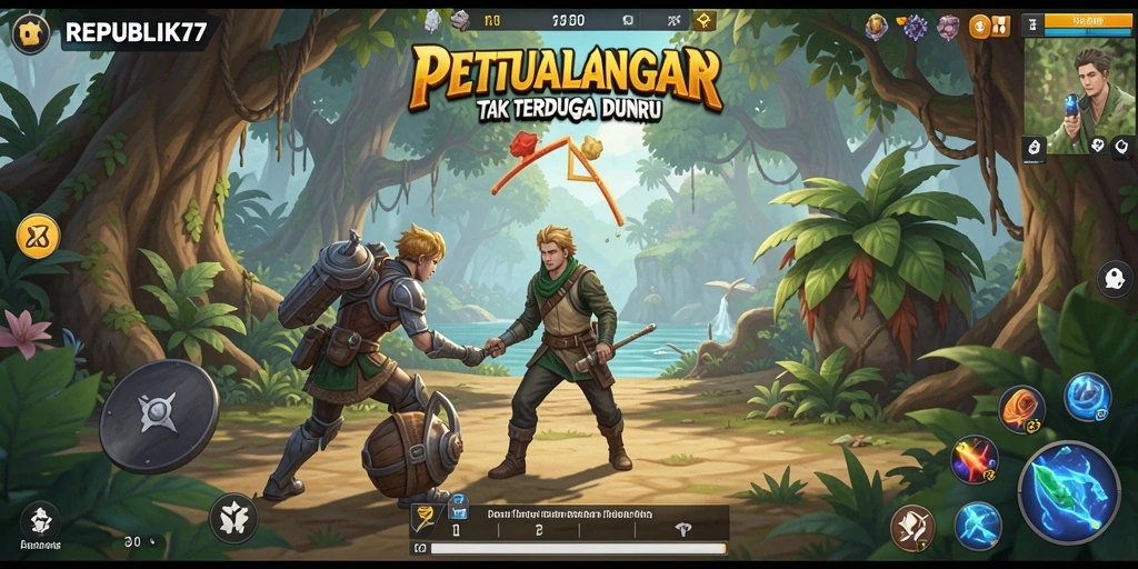 Screenshot gameplay REPUBLIK77 menampilkan petualangan seru di dunia fantastis.