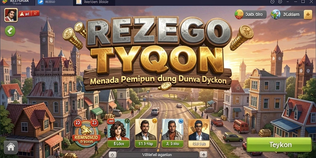 Screenshot utama REZEGO menampilkan gameplay Tycoon yang mendebarkan.