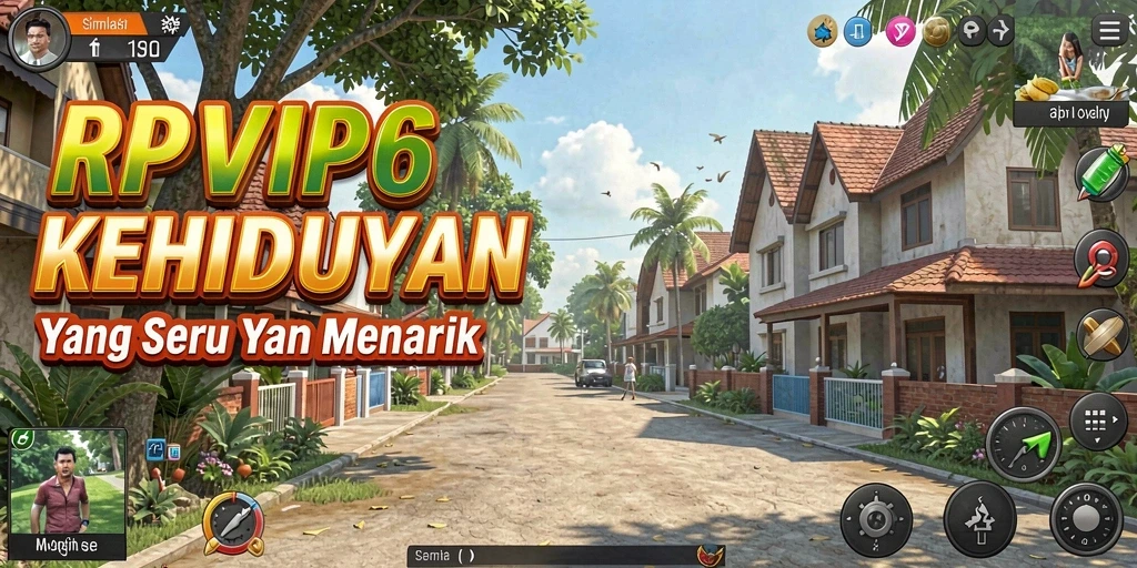 Screenshot gameplay RPVIP6 menampilkan interaksi karakter dalam simulasi kehidupan.
