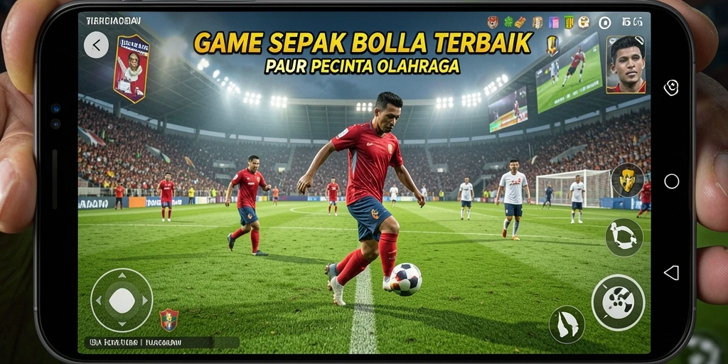 Screenshot utama T6 menampilkan pemain beraksi di lapangan hijau.