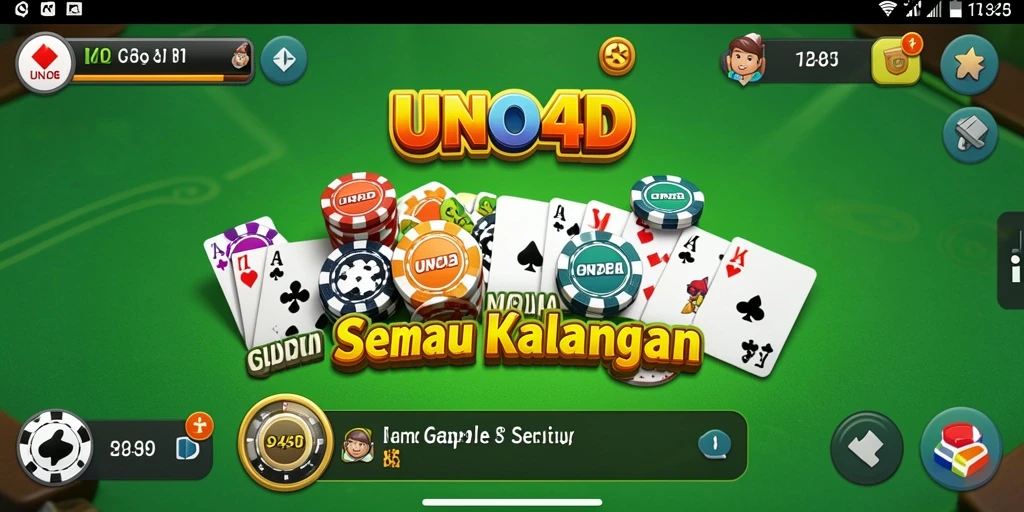 Screenshot utama UNO4D menampilkan pemain yang serius beradu strategi dalam Gaple.