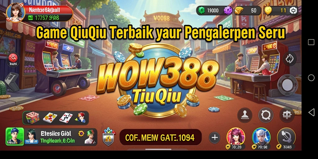 Gameplay QiuQiu seru di WOW388 yang menampilkan interaksi antar pemain.